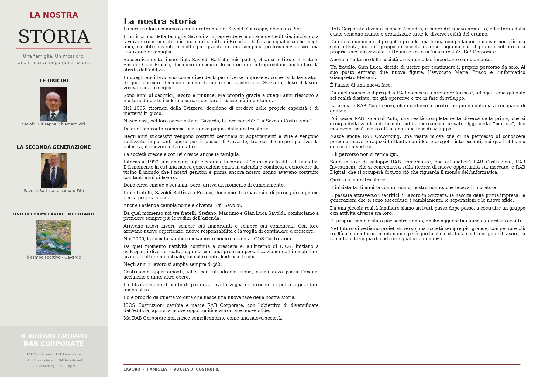 La nostra storia — RAB Corporate